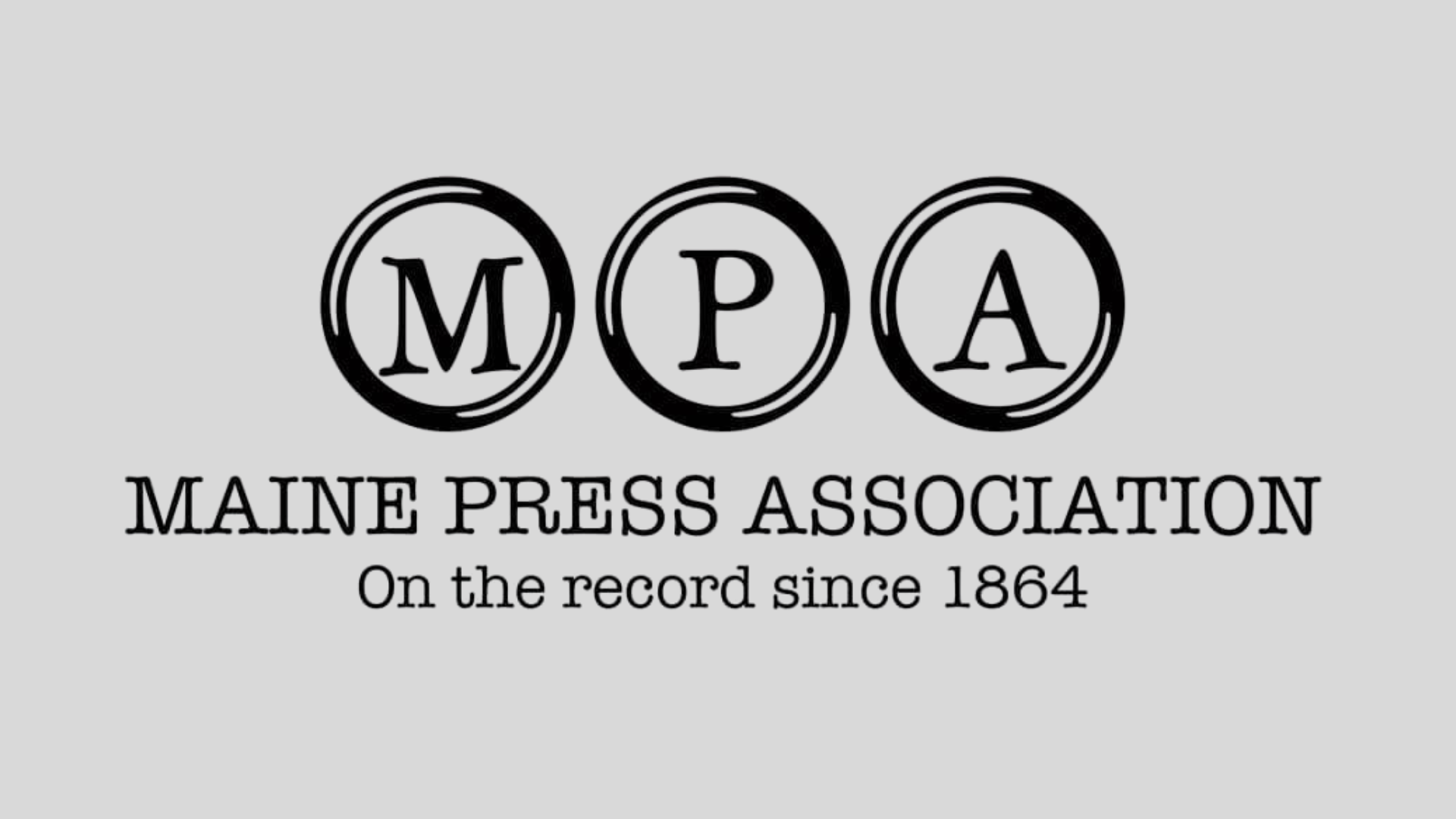 logo for the maine press association.